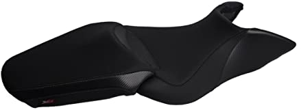 Moto Discovery Sitzbankbezug kompatibel mit Aprilia Mana 850 2007-2016 schwarz mit schwarzen Nähten