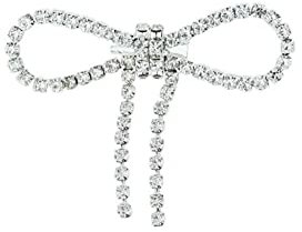 Rhinestone Crystal Bow Pins Brooch Craft Bling Ribbon Scarf Dress Elegant Anti-light Pin Fashion Charm Gift for Women Girls Clothes Accessories