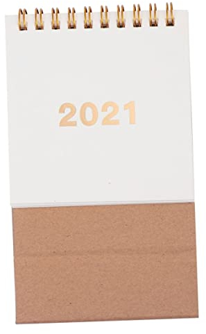 STOBOK Kalender 2021 Monatskalender Umblättern Minikalender 2020 Kleiner Tischkalender 2020 Faltkalender 2020 Bis 2021 Memo Tischkalender Graues Brett Weiß Abgeben Spule Büro