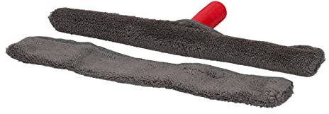 Dirt Devil Fensterwischer-Set - Teleskopstiel 57-129 cm - 2X Mikrofasertuch - Grau/Rot