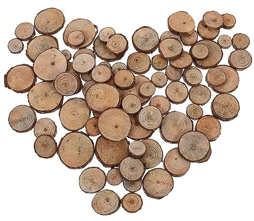 Holibanna 100pcs Small Round Wood Photography Prop Creative Wood Piece for Wedding Festival and for Table Numbers Crafting and Unique Photo Opportunities