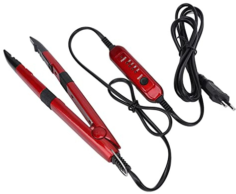 Fockety Set de Herramientas para Extensiones de Cabello, Plancha Fusion Varita Conectora para Extensiones de Cabello Herramienta de Calor, Plancha Fusion Varita Térmica, Plancha Térmica
