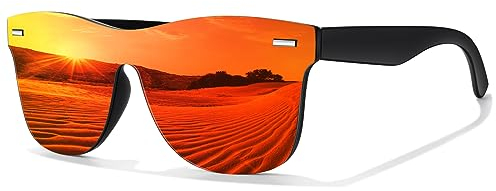 LINVO Sonnenbrille Herren Damen Polarisiert Klassisch Verspiegelt Modisch UV400 Schutz Unisex Brille für Autofahren Reisen