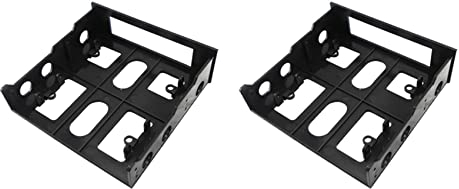 IGUATU 2 x Konverter für Floppy Montagehalterung auf 5,25 Zoll von 3,5 Zoll auf 5,25 Zoll für Floppy-Laufwerke mit USB-Hub Frontpanel