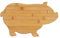 Jikoiuty Planche à découper en bambou en forme de cochon de dessin animé pour enfants