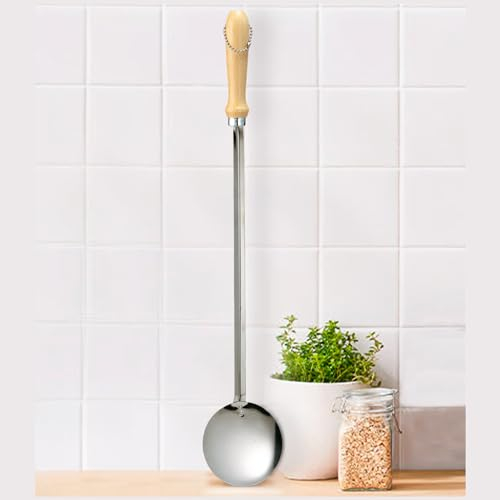 ZENDEU Wood-Handle Paella Skimmer Spoon (26 inch Long), 70565