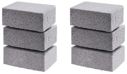 rflaueo 6pcs Grill Cleaning Brick Block De-Scaling Cleaning Stone Reusable Ecological Grill Cleaning Brick Block Removing Stains BBQ, Flat Top Cookers, Utensils, Bathtub & Sink(U138-6)