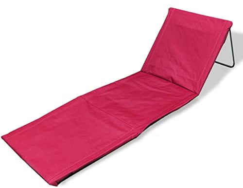 Acomoda Textil - Esterilla de Playa y Piscina Acolchada. Tumbona Plegable y Reclinable con Cojín y Bolsa. Tumbona Portátil Respaldo Ajustable 170x54x35 cm. (Frambuesa, 1 Ud)