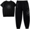YANBLOS T-Shirts Für Set Herren Streatwear Trainingsanzüge Für Herren Sportanzug Herren Tshirt Set Herren Gym Shirt Herren Sport Hose Herren Q-Black5 6XL