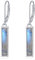 YFN Labradorit Bar Ohrringe für Frauen Sterling Silber Leverback Ohrringe Larimar Schmuck Geschenk(braun 2)