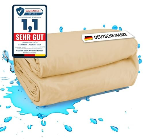 Poolfolie Rund 500 x 150 cm I SonaLiner I 0,8 mm I Sandfarben I Rundpool Ø 5 x 1,5 m