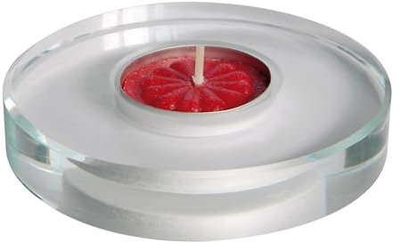 Porta tealight in vetro trasparente Diametro 10 cm