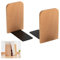 Tkxjry Lot de 2 Serre-Livres, Range Livre Antidérapant, Serre Livres en Bois de Hêtre, Serre Livres de Haute Qualité, pour Maison, l'École, Bibliothèque, Livres pour Bureau, Rangé