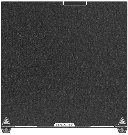 Creality K2 Plus Texture PEI Build Plate Kit, 3D Printer Heat and Wear Resistance Textured PEI Spring Steel Plateform with Wipe Nozzle Design for K2 Plus 370x370mm