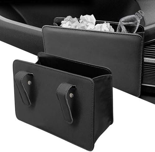 Norhogo Foldable Car Organiser Bin for Car Door, Multipurpose Car Trash can, Truck Trash Can, Small Van Bin Tidy with Hooks and a roll of garbage bags, Easy to Hang For Cars/Suvs/Trucks/Vans