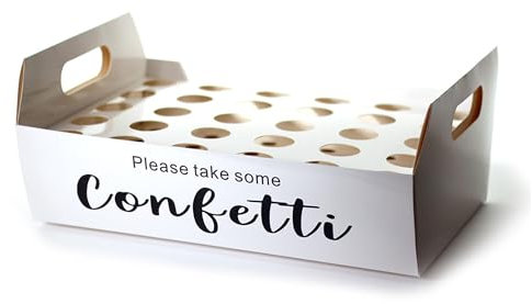 Konfetti-Kegelhalter für Hochzeiten, 30 Löcher, weiß/Kraft-Konfetti-Ständer für Hochzeit, Brautparty, Partyzubehör, Dekorationen (weiß)