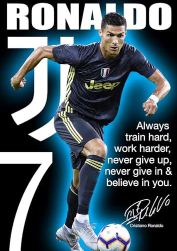 XYNZTF 5d Diamond Painting Diamant Bilder FüR Erwachsene Ronaldo Juventus Motivations - 2018 DIY Kreuzstich Arts Craft Kristall Strass Stickerei 7.8x11.8(20x30cm)