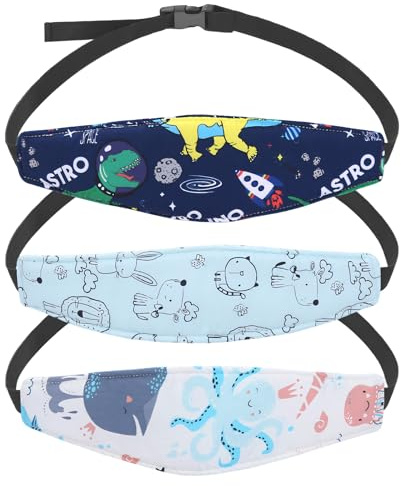 3 Pcs Cinturino Supporto Testa Bambini, Regolabile Del Bambino Cinghia Auto, Cintura Regolabile per Sicurezza e Comfort durante i Viaggi in Auto, Cinturino Supporto Testa Bambini per Dormire in Auto