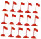 YARNOW 30 Pezzi bandiera rossa bandiere mini gioco artificiale Figure colorato piccole figurine plastica rosso