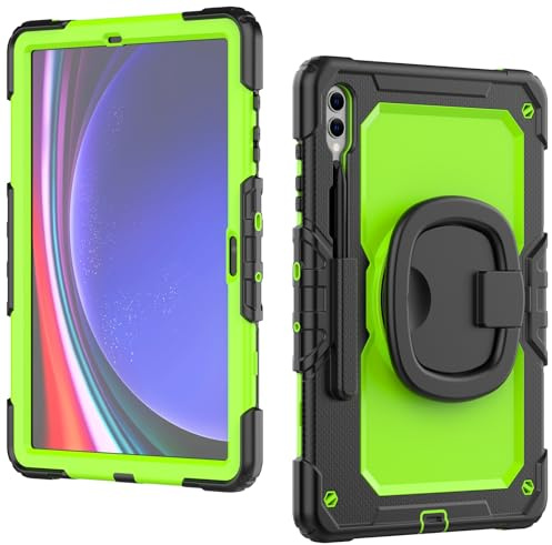 Custodia per tablet PC Custodia in TPU Resistente e Antiurto Compatible with Samsung Galaxy Tab S10 Plus 12.4 2024 SM-X820/X826B/X828U Custodia Compatible with Bambini, Maniglia Girevole a 360 Gradi