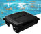 Limpiador Solar Para Piscinas-Limpiafondos De Superficie Con Ia, Optimización De Ruta Con Ia,Limpieza Continua 24 Horas,Con Cesta De Filtro Extraíble De 4,1 L Y Cepillos Antienredos (Negro)