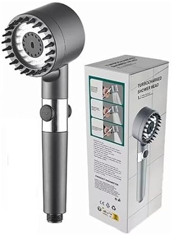 Duschely Gefilterter Duschkopf Hochdruck Duschkopf mit Filter – 4 Strahlarten, Wassersparende Handbrause für hartes Wasser, reduziert Chlor und Schwermetalle