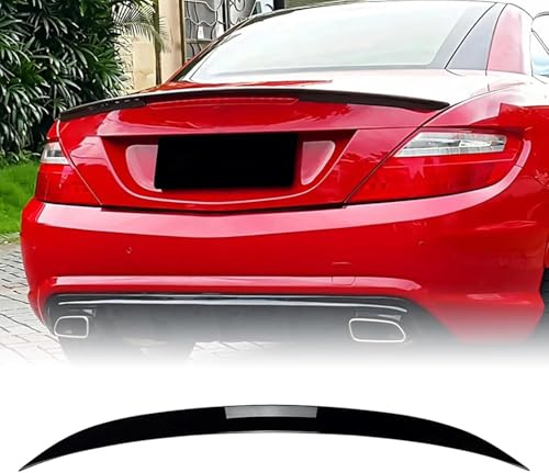 GKXTLTONG Auto Heckspoiler für Mercedes Benz SLK R172 Black 2011-2015, Look Body Kit Rear Wing Trunk Spoiler Wing Tail Improved Handling Rear Boot Aerodynamic,A/Gloss Black