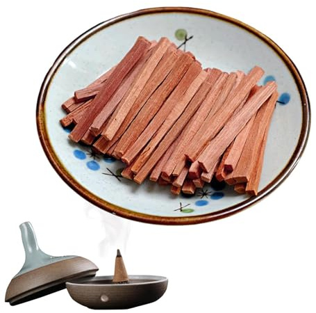 Sandelholzstäbchen - Aromatisches Räucherholz, handgefertigtes Wildsandelholz mit reicher Harzessenz | Beruhigender Weihrauch für Meditation, spirituelle Reinigung, Zuhause, Tempel und Entspannungsräu