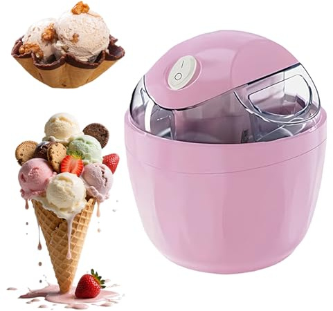 Piccolo Gelatiera Domestica Mini Ice Cream Maker, Pratica e Veloce in 15 Minuti con Controllo Touch, Compatta Macchina per Dessert da 500ml, Ideale per Gelato, Sorbetto, Yogurt e Dolci Freddi