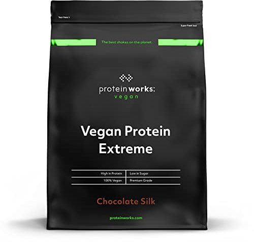 Protein Works - Proteína Vegana Extreme - 100% A Base De Plantas - Mezcla De 5 Proteínas - Proteína Vegetal En Polvo - 57 Licuados - Chocolate Suave - 2kg