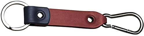 Rotes blaues Leder Karabiner Schlüsselanhänger Ringhalter Klammer Schlüssel Karabiner-haken Geschenk Schlüsselband Anhänger
