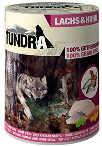 Tundra Nassfutter Hundefutter Lachs & Huhn - getreidefrei (24 x 800g)