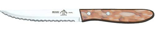 Sonpó Online - Cuchillo de mesa con mango de Plástico Nácar Marrón, de 11 cm. - 1,5 mm de espesor. Pack de 6 piezas, con hojas de acero inoxidable