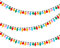 3 Stück Weihnachten Filz Banner Filz Licht Girlanden Bunte Glühbirne Geformte Banner für Zuhause Patio Tür Zimmer Weihnachten Geburtstag Party Dekorationen