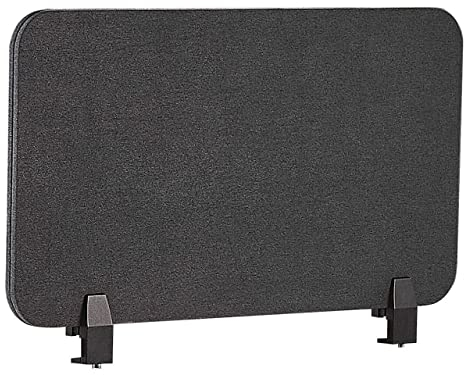 Beliani Schreibtisch Trennwand Akustik Polster dunkelgrau 72 x 40 cm Schallschutz Wally