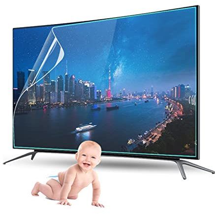 TV Film Anti Blue Light Anti-Glare TV Screen Protector, 32-75 Inch Monitor Protector Film Relieve Eye Strain and Sleep Better for LCD, LED,75 (1645 * 931)