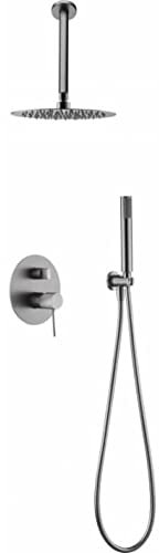 Conjunto de ducha empotrado color níquel cepillado Top Imex GPQ038/NQ