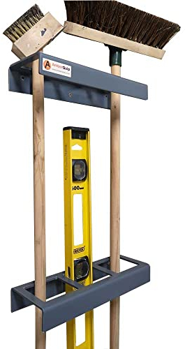 Tool Storage Brackets. Ideal for sweeping brushes, spirit levels etc. Enclosed design for work vans. Supplied as Pair.