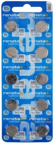 Renata 390 SR1130SW Batteries - 1.55V Silver Oxide 390 Watch Battery (10 Count)