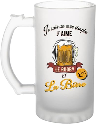 Planetee Mug Chope Rugby (Chope Rugby et Bière Homme)