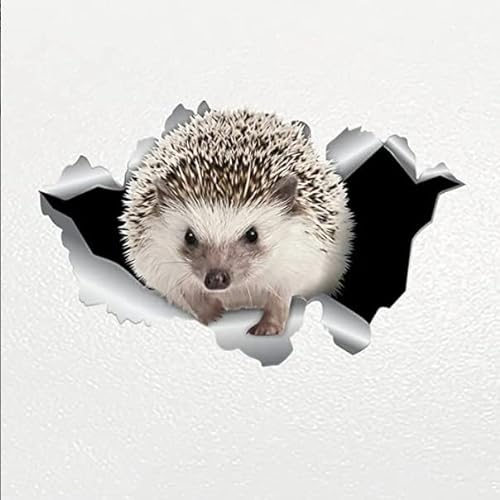 Uposao Auto 3D Aufkleber, 2 Stück Reflektierende Autoaufkleber Auto Karosserie Dekor Selbstklebend Auto Motorhaube Aufkleber Wasserdicht DIY Aufkleber Sticker Auto Styling Dekoration Aufkleber,Igel