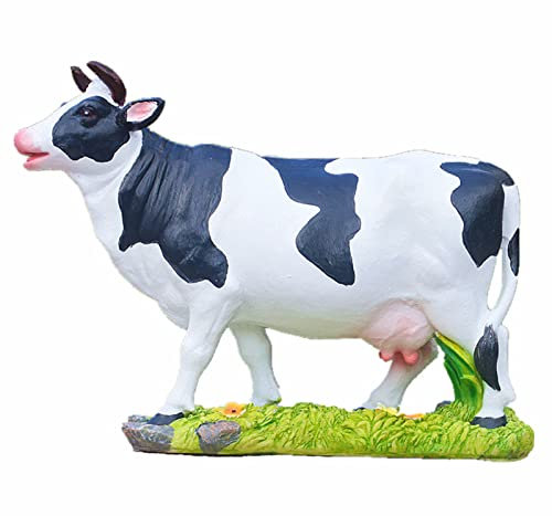 Benoon Statues de jardin, décoration d'extérieur, vache mignonne, décoration de ferme en résine, décoration de vache vintage, statue d'extérieur pour terrasse, pelouse, cour, cadeau de jardin