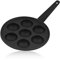BBQ-Toro Gusseisen Poffertjes Pfanne mit Griff | Ø 20,5 x (H) 3 cm | Förtchenpfanne für 7 Förtchen | Preseasoned | Poffertjespfanne, Takoyaki Pfanne, Ochsenaugen Pfanne, Poffertjes Maker