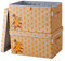 LIFENEY meets Die Maus 2x Aufbewahrungsbox mit Streuprint für Kinder – Boxen im Doppelpack mit der beliebten Maus zum Verstauen von Spielzeug – 37 x 25 x 21 cm in Apricot & Orange
