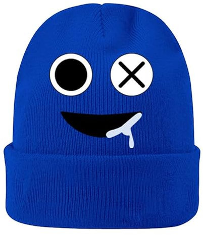 Gooyeh Anime Game Rainbow Friends Knitted Hat Flexible Slouch Caps Unisex Autumn Winter Creative Plush Hat Rainbow Friends