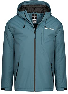 Kirkjubøur® Skadi Herren Skijacke mit Kapuze und Schneefang, wasserabweisendes Material, lockere Passform, optimaler Wind- und Wetterschutz (as3, alpha, x_l, regular, regular, Blau)