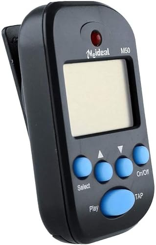 Gearmax 1 Pezzi M50 Metronomo Portatile,Mini Metronomo Portatile per Piano Trappola Batteria Chitarra per Beth,Chitarra,Violino,Nero