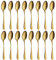 BEWOS Set de 16 Cuillere a Cafe Or Mat, cuillère en Acier Inoxydable de 13,7 Cm / 5,39 Inch, Petite Cuillère de Une Bonne, Lavables au Lave-vaisselle, Idéales Pour la Maison, les Restaurants