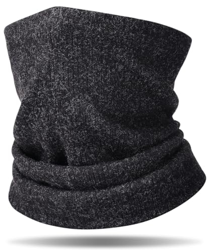 GXCROR Schlauchschal Winddicht Multifunktionstuch Unisex Loop Schal Halstuch Winter Halswärmer Damen Warm Leicht Schlauchschal Herren Ideal für Motorrad Laufen Wandern Radfahren (Schwarz)