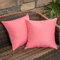 MIULEE 2er Set Outdoor Kissenbezug wasserdichte Kissenbezüge Sofakissen Dekorativ Couchkissen Wetterfeste Kissenhülle Zierkissen Bezug Weich für Sofa Couch Outdoor Garten Balkon 40x40 cm Rosa
